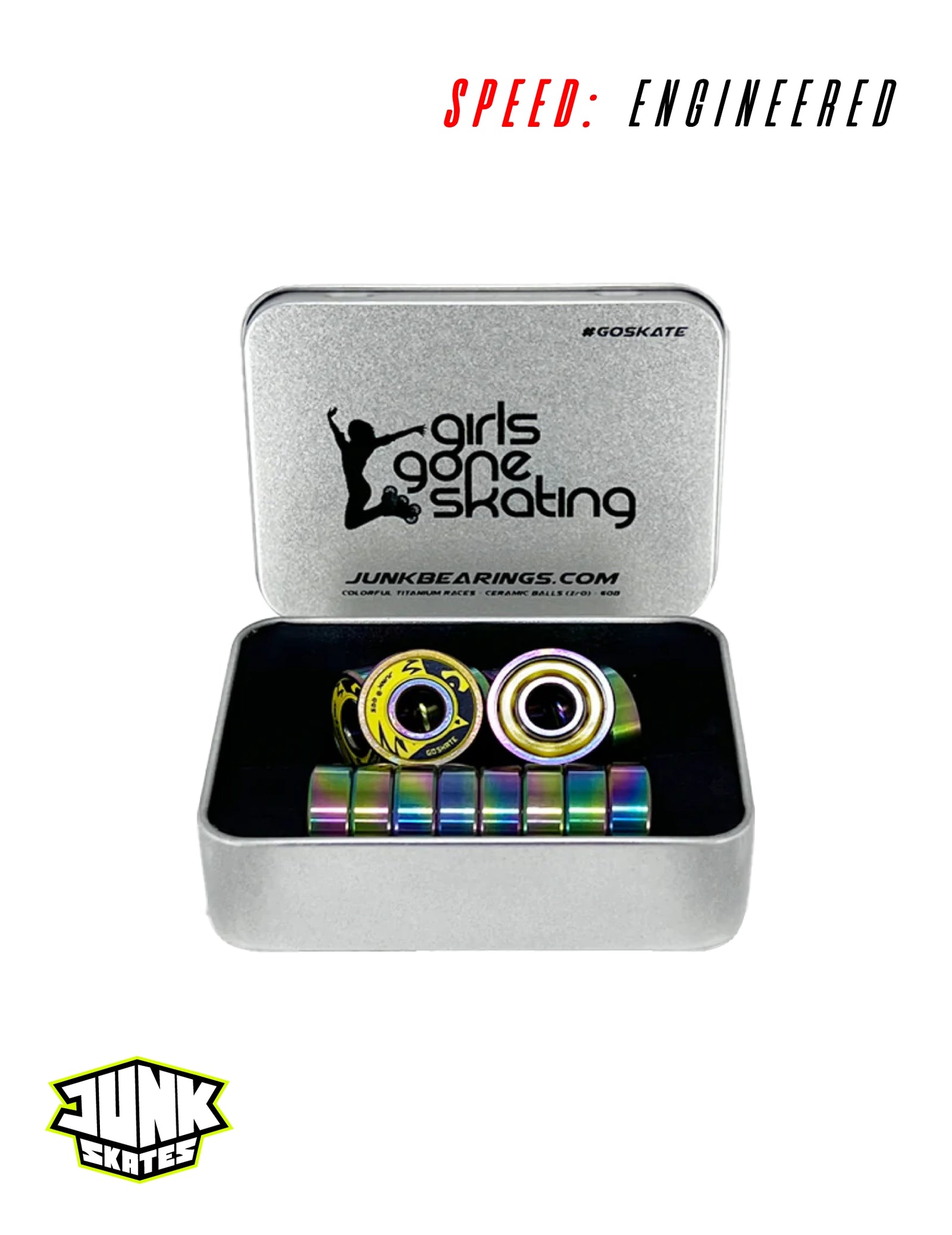 Girls Gone Skating Ceramic + Titanium Bearings
