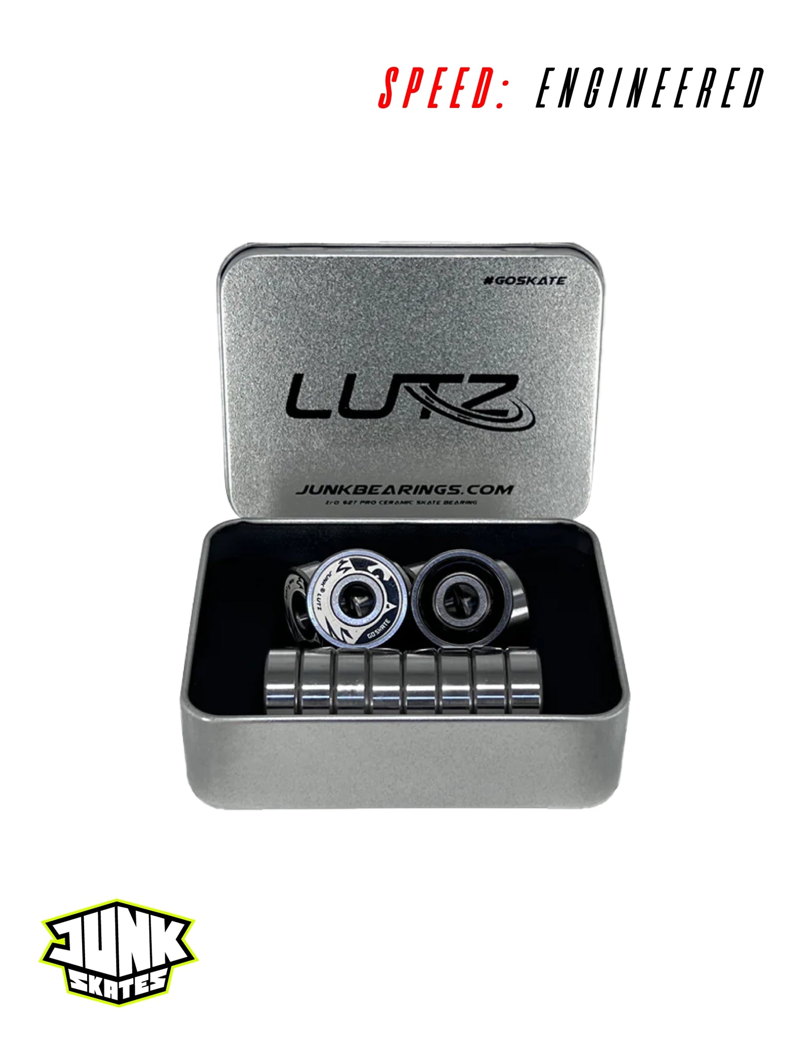 Lutz Quad Ceramic Bearings Zr0 * For 7MM Quad skates Only*