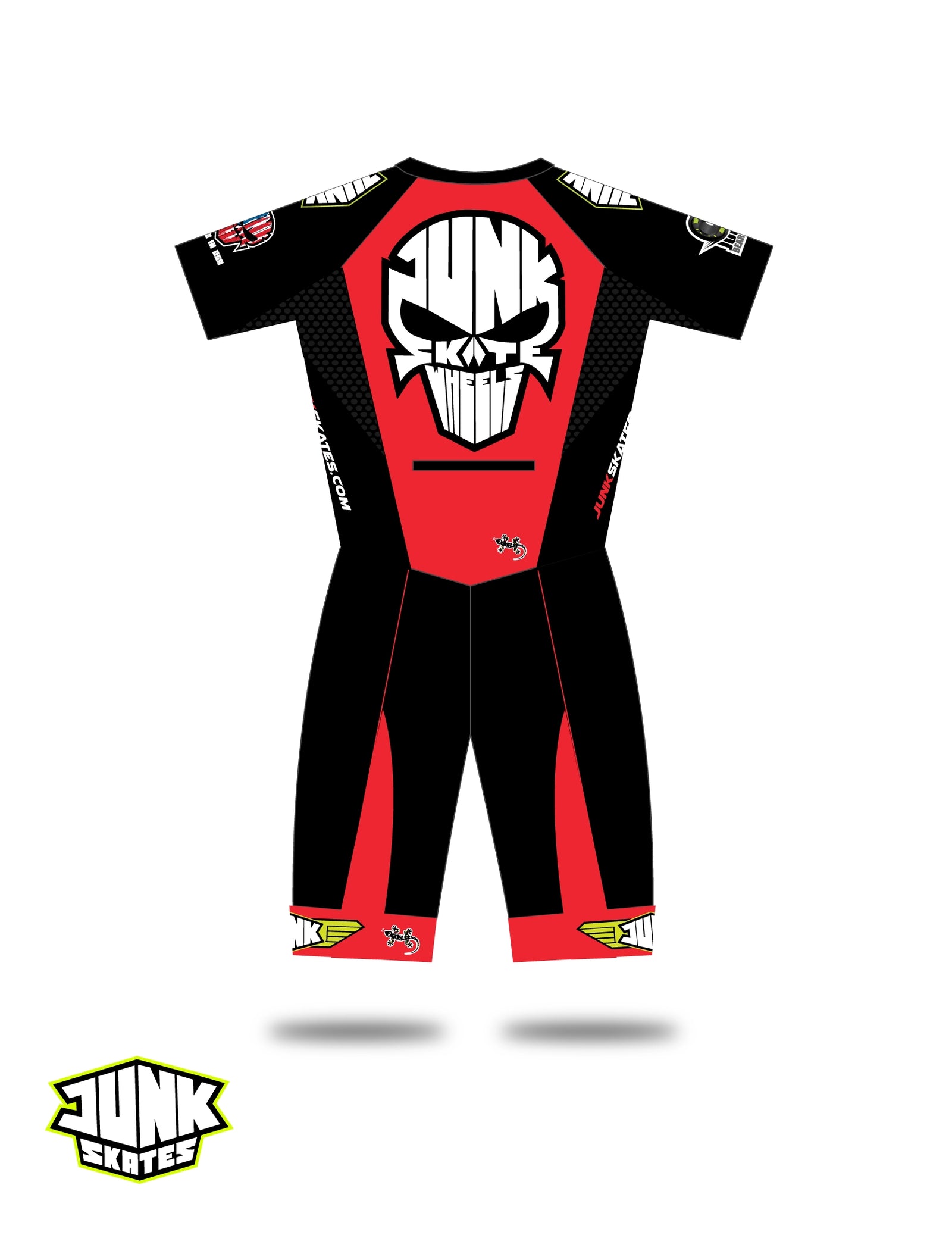 Red Junk Wheels Pro Racing Suit Short Sleeve