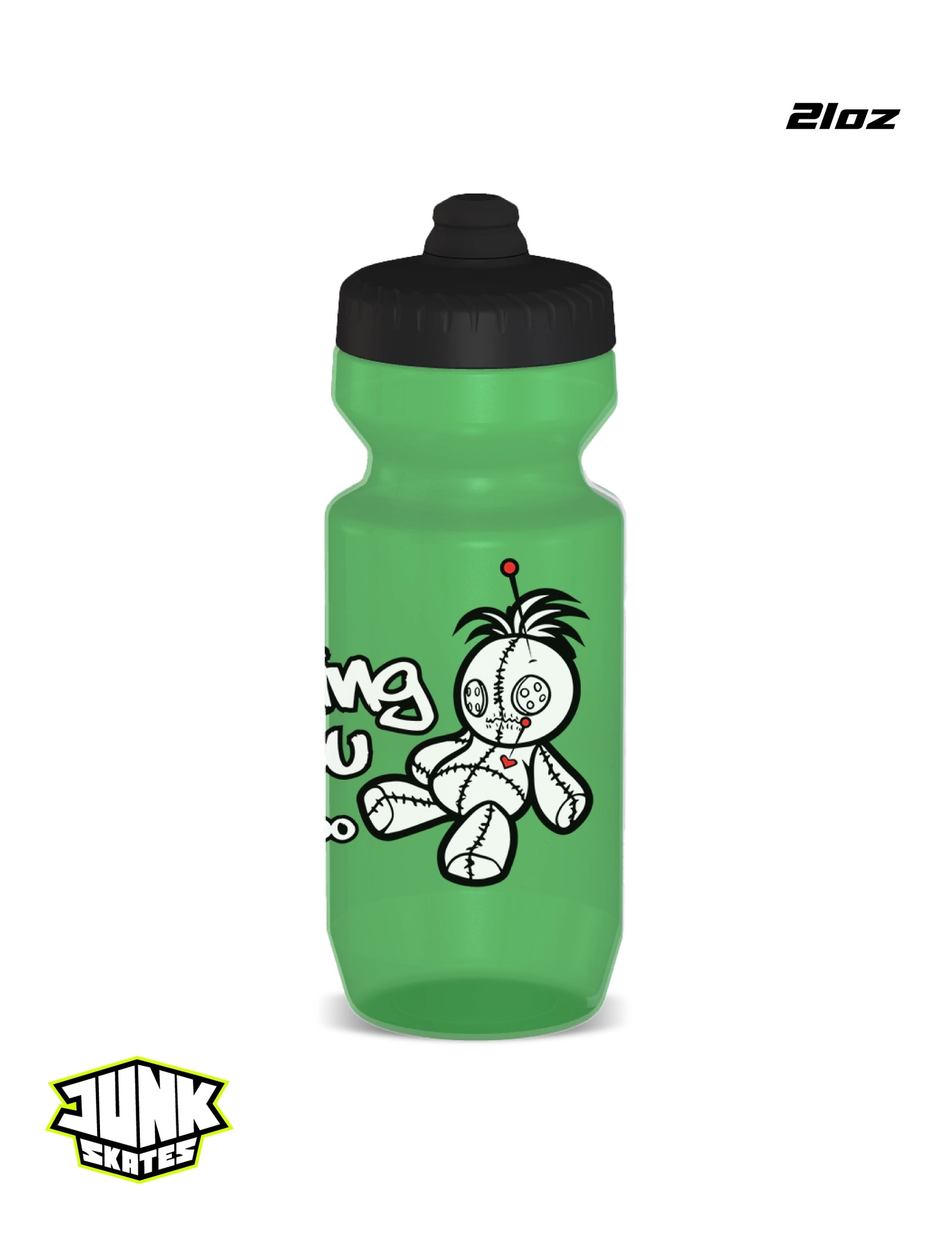 Thinking of You Transparent Green Water Bottle – Big Mouth 21 or 24oz (Made in USA)