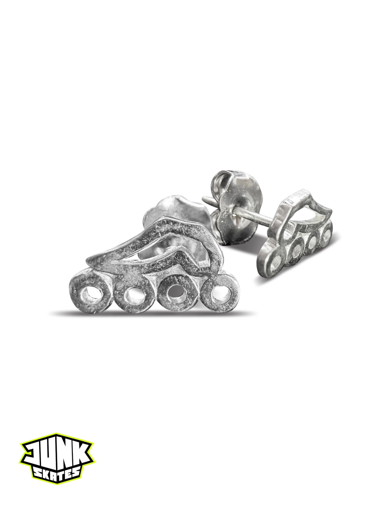 Inline Skate Stud Earrings – Solid Sterling Silver