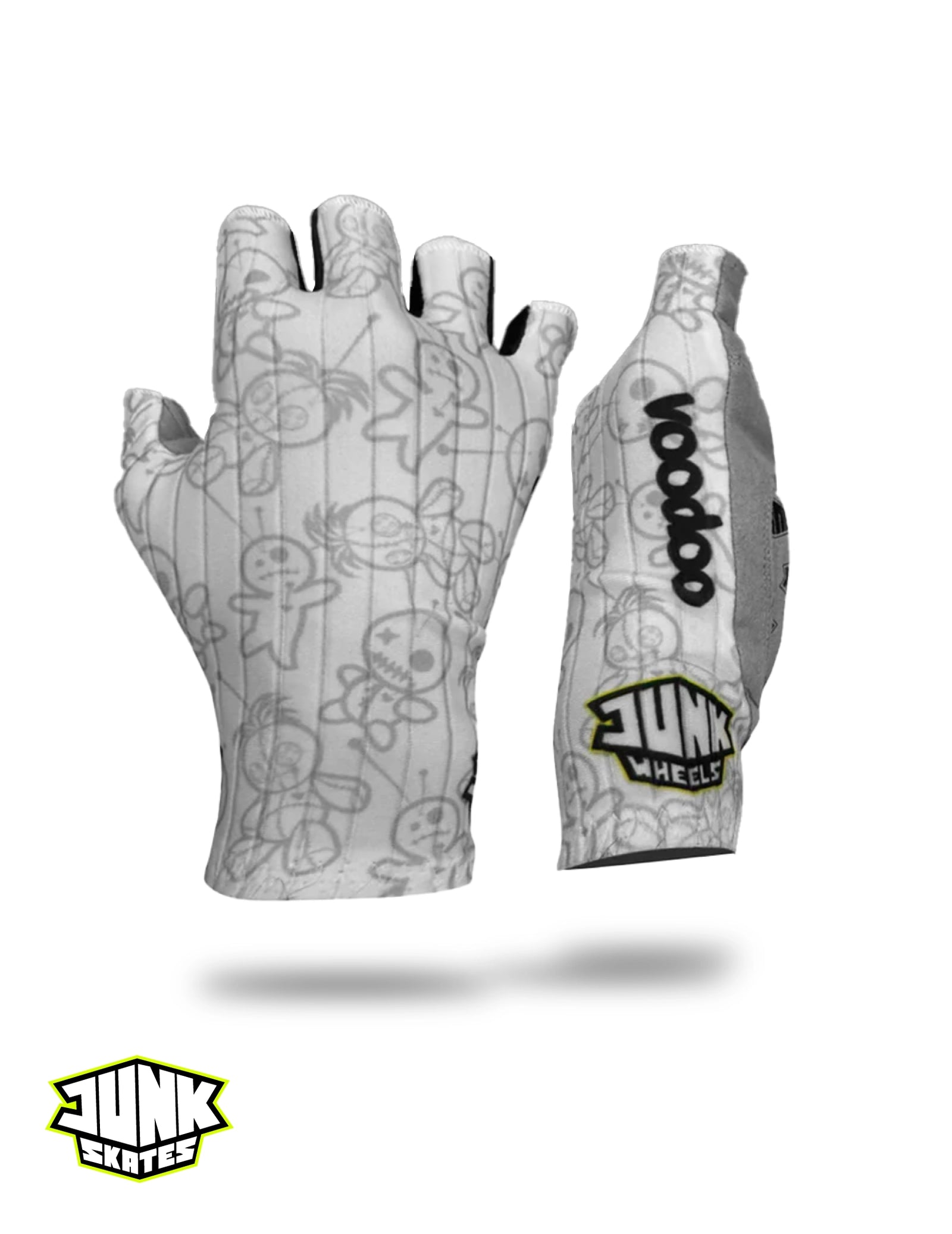 Junk Voodoo White Aero Racing Gloves