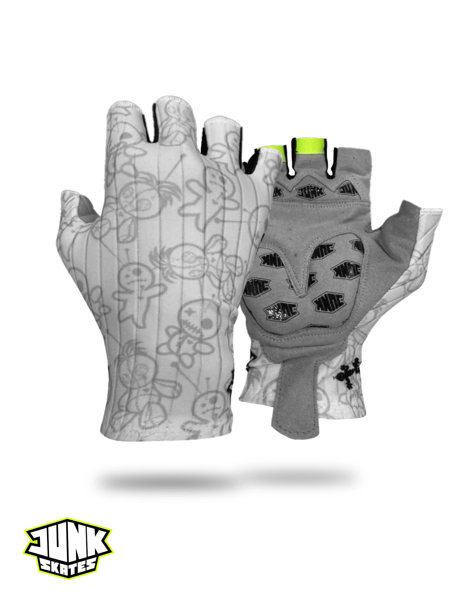 Junk Voodoo White Aero Racing Gloves