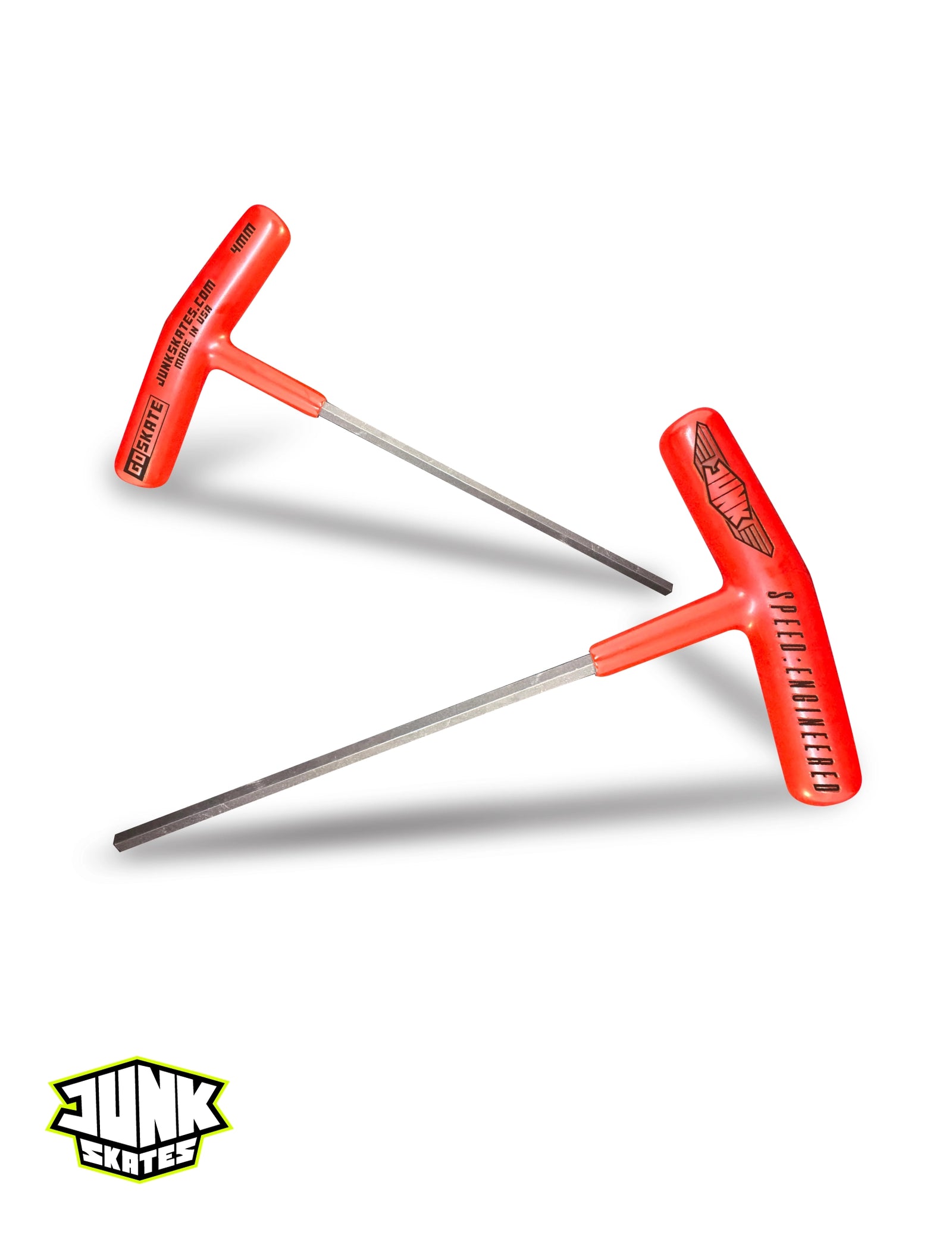 Junk T-Handle Hex Key 4mm 🔧🛼 – Stainless Steel, Cushion Grip, USA-Made 🇺🇸