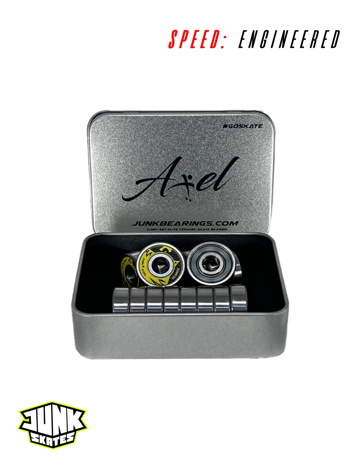Axel Quad Ceramic Bearings Si3N4  * For 7MM Quad skates Only*