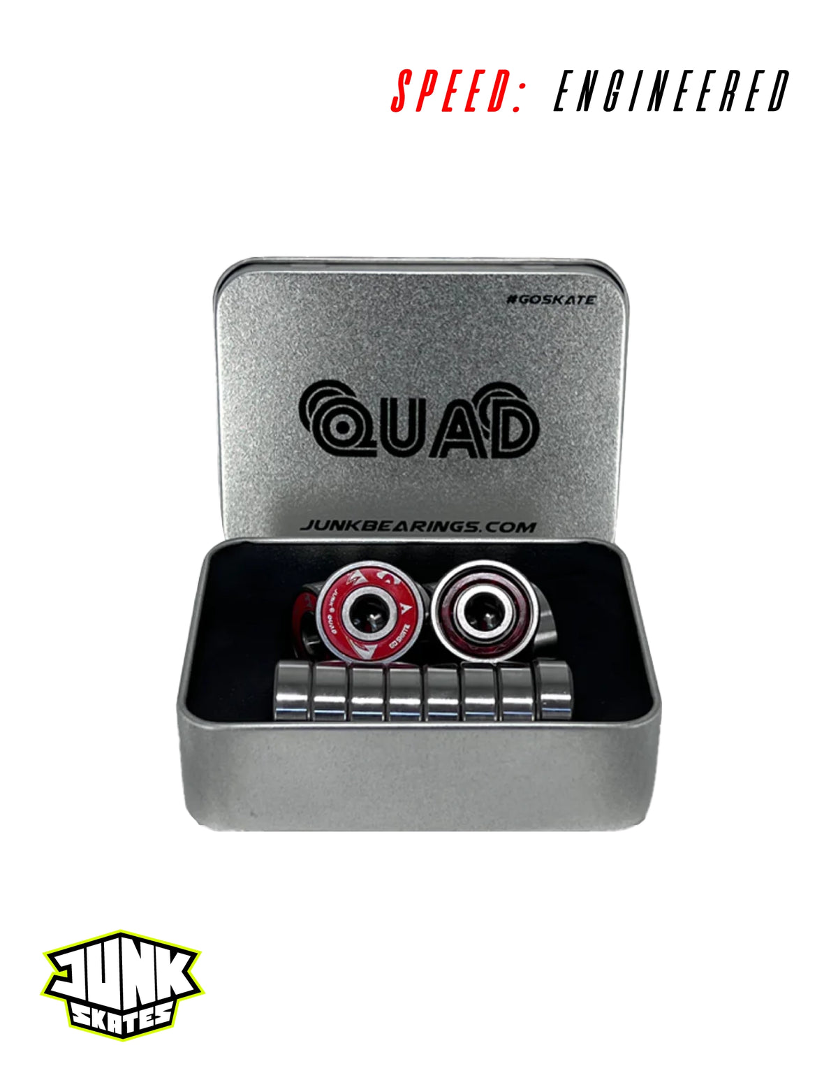 Junk Quad 7mm Steel Bearings *For 7MM Quad Skates ONLY *