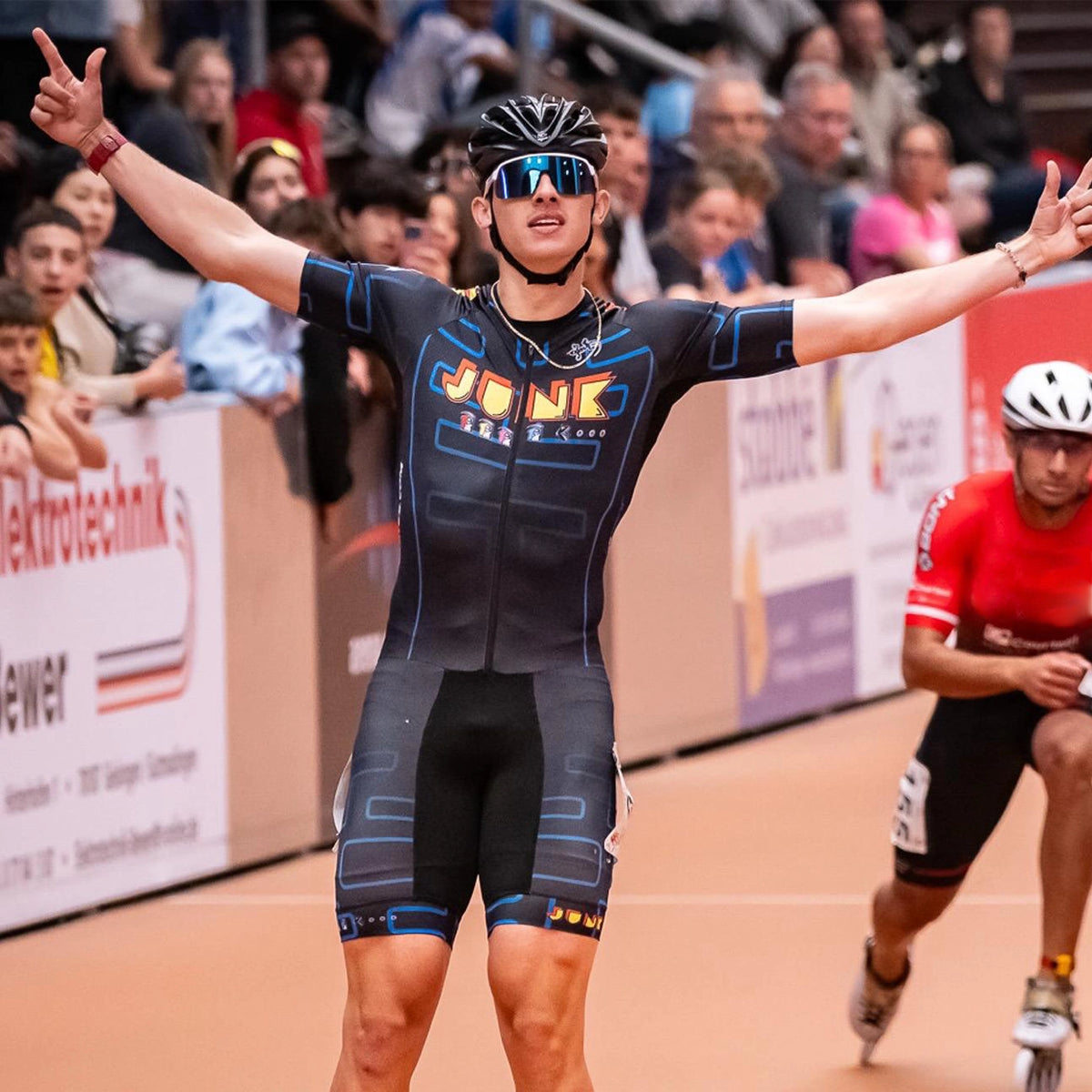 Junk Skates Junk Man Uniform inline speed skating Junk Wheels Jacob Melton Wins in Germany