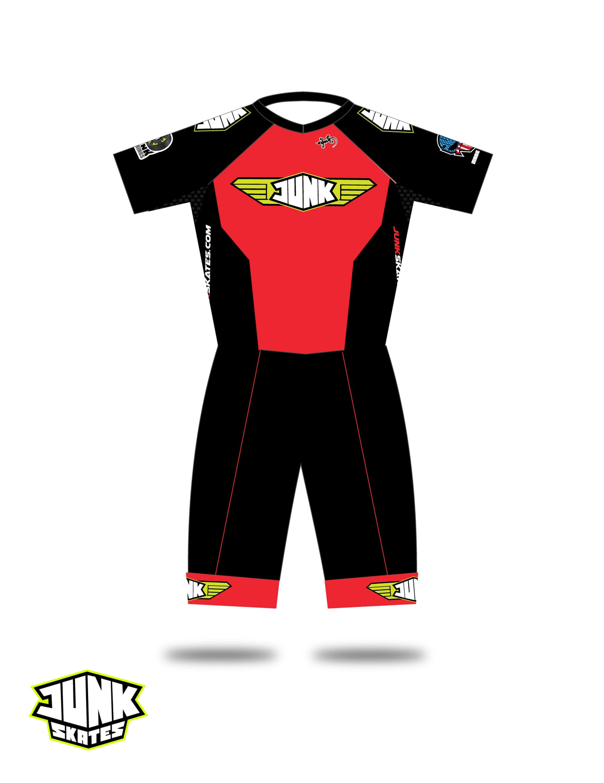 Red Junk Wheels Pro Racing Suit Short Sleeve