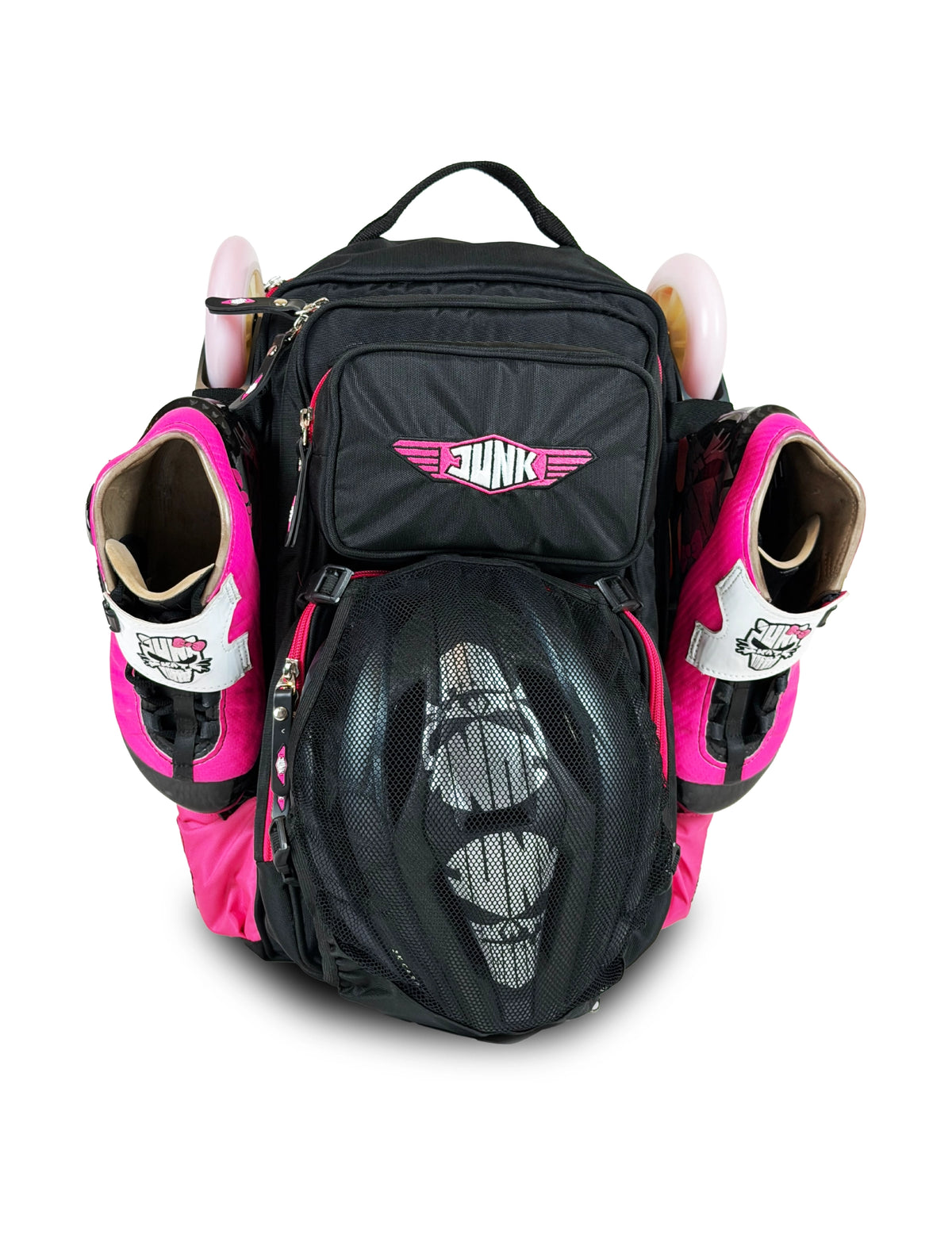 Skate Backpack Black and Fluo pink