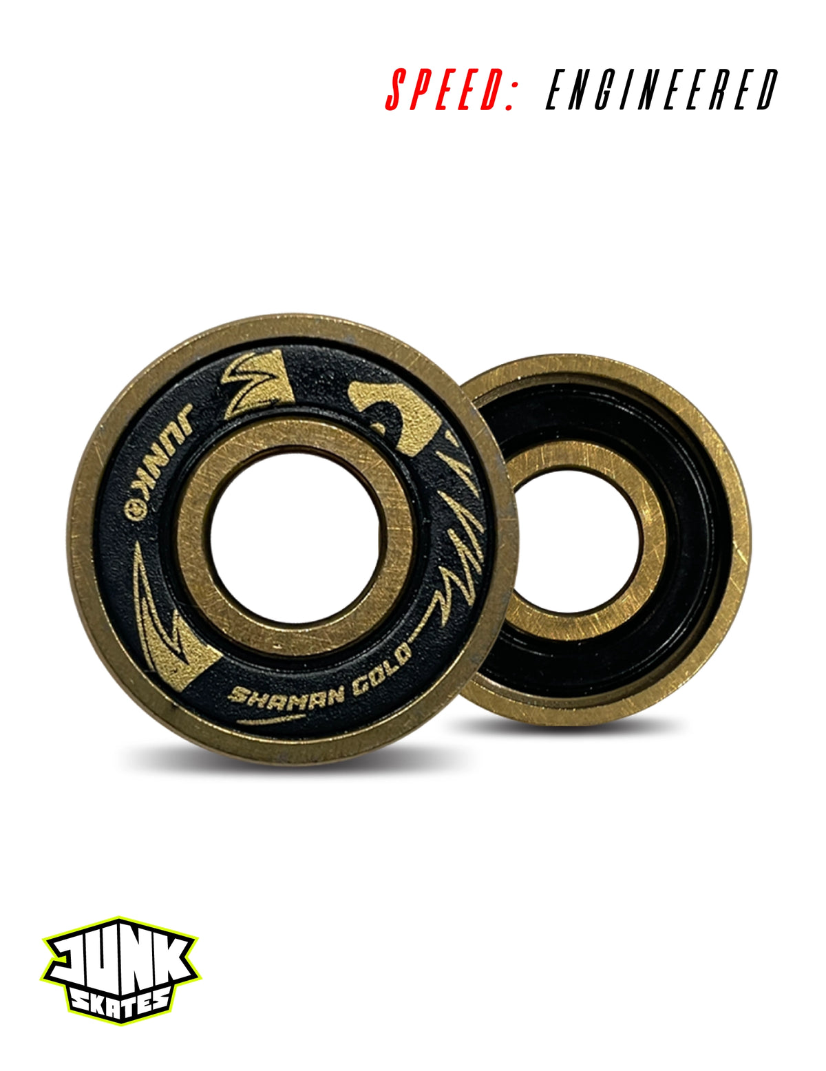 Shaman Gold 6ix Ball Ceramic + Gold Titanium Bearings 🛼💛🔥 – World Record Edition