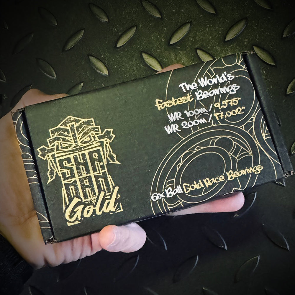 Shaman Gold 6ix Ball Ceramic + Gold Titanium Bearings 🛼💛🔥 – World Record Edition