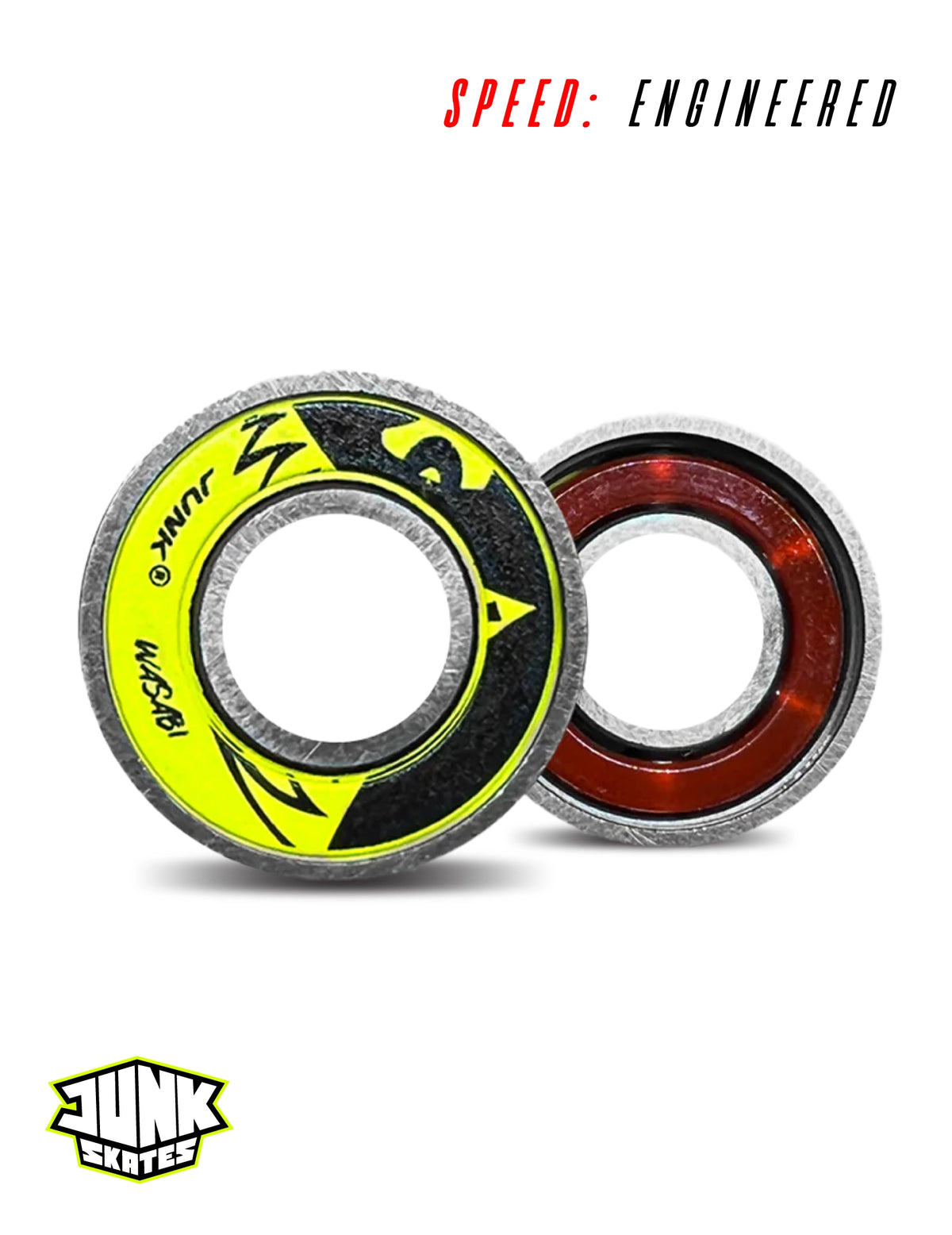Wasabi SkateBoard Bearings - Set of 8
