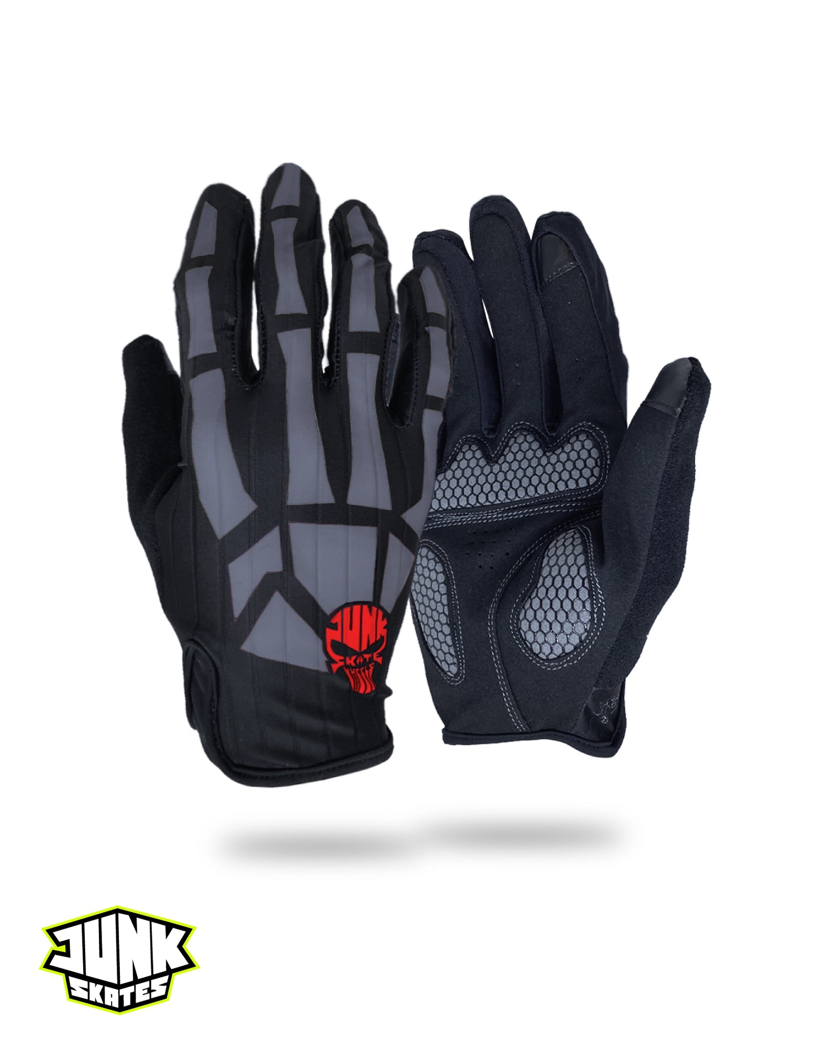Junk Gray Bones Aero Racing Long Finger Gloves
