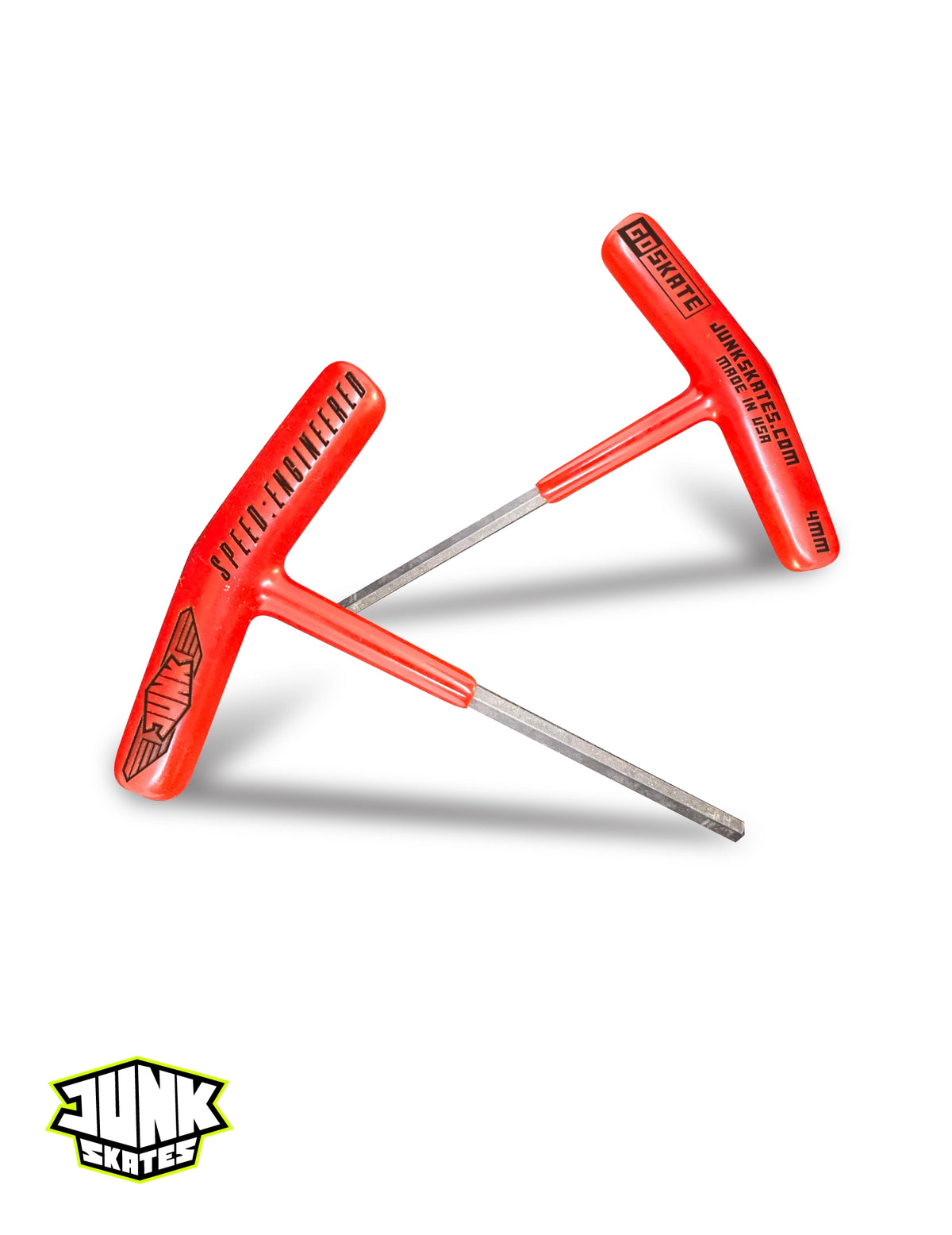 Junk T-Handle Hex Key 4mm 🔧🛼 – Stainless Steel, Cushion Grip, USA-Made 🇺🇸